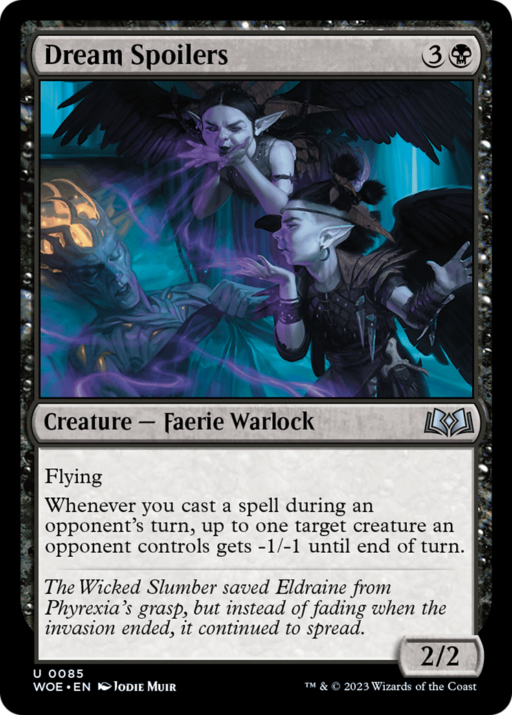 Dream Spoilers - Uncommon Creature — Faerie Warlock card from Wilds of Eldraine
