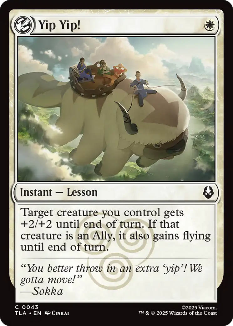 Yip Yip! - Common Instant — Lesson card from Avatar: The Last Airbender