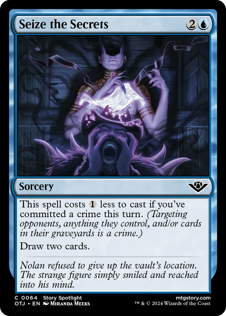 Seize the Secrets - Common Sorcery card from Outlaws of Thunder Junction