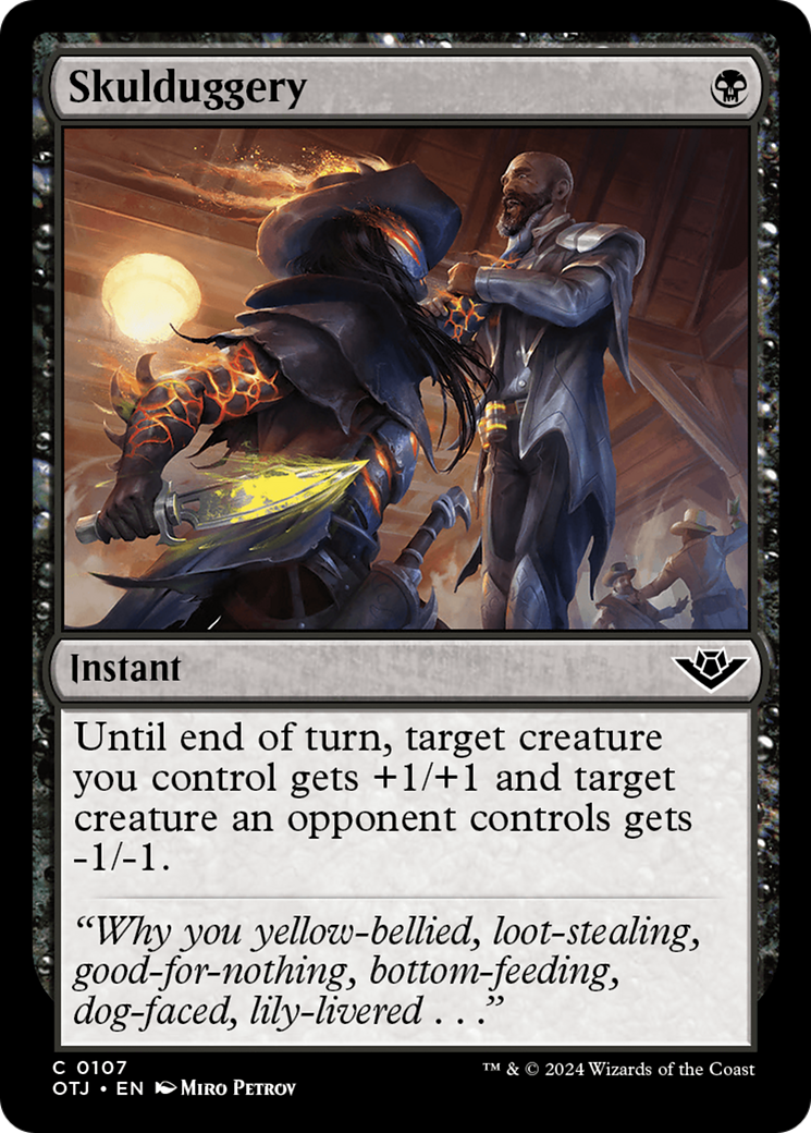 Skulduggery - Common Instant card from Outlaws of Thunder Junction