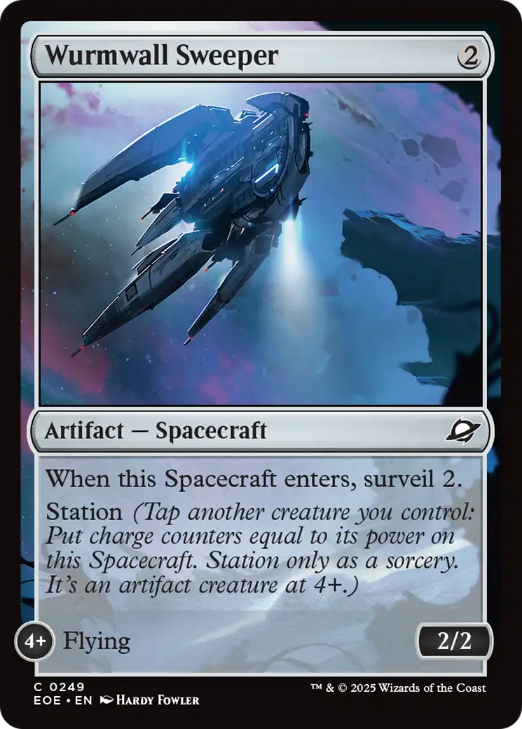 Wurmwall Sweeper - Common Artifact — Spacecraft card from Edge of Eternities