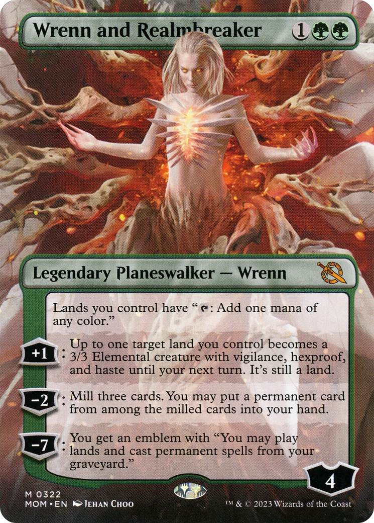 Wrenn and Realmbreaker - Mythic Legendary Planeswalker — Wrenn card from March of the Machine