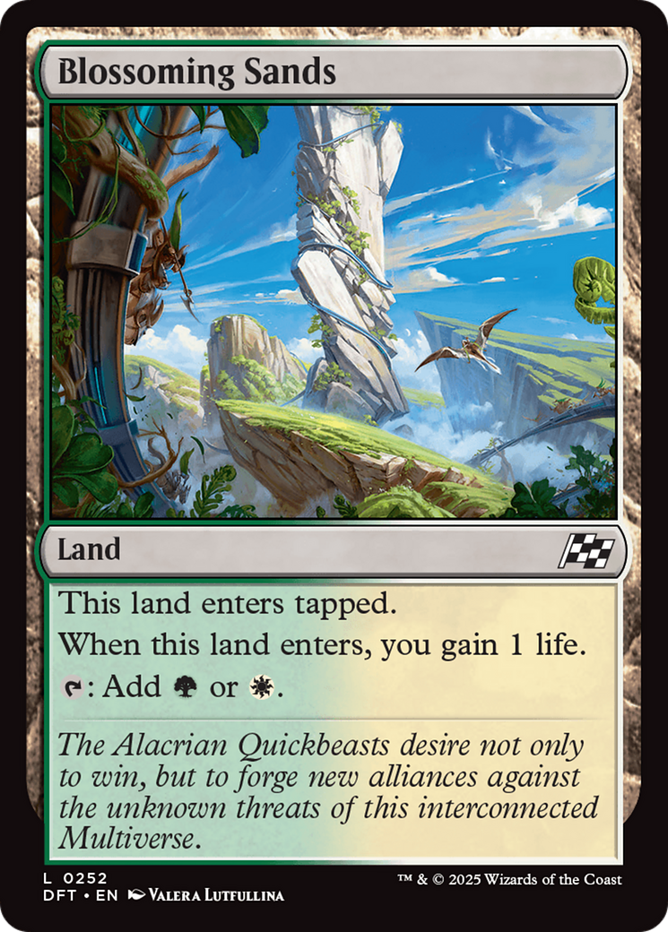 Blossoming Sands - Common Land card from Aetherdrift