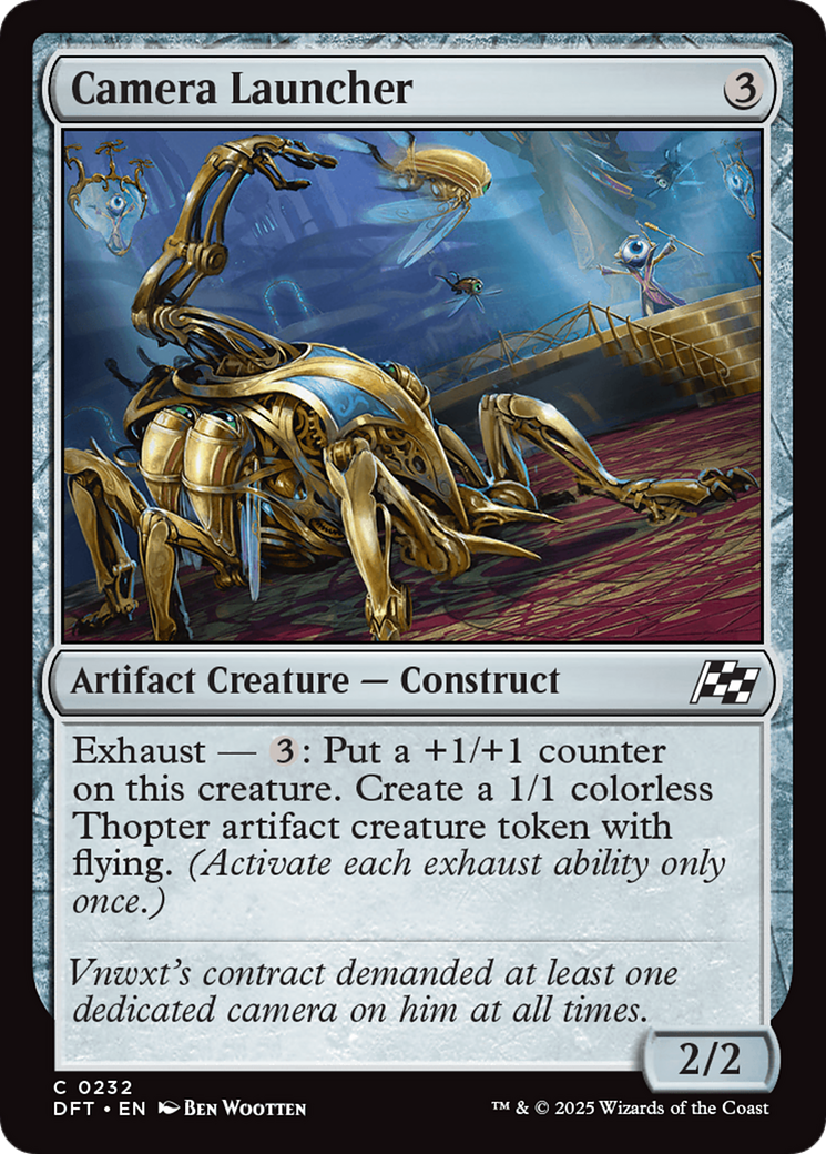 Camera Launcher - Common Artifact Creature — Construct card from Aetherdrift