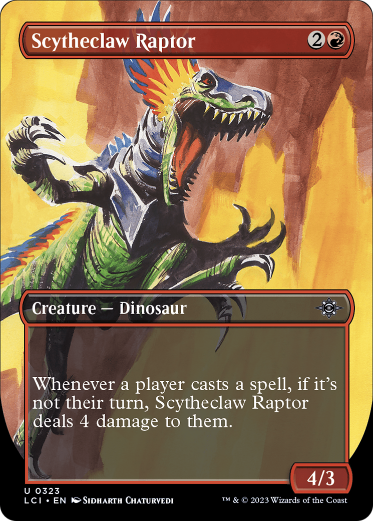 Scytheclaw Raptor - Uncommon Creature — Dinosaur card from The Lost Caverns of Ixalan
