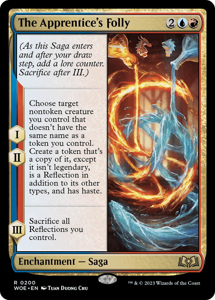 The Apprentice's Folly - Rare Enchantment — Saga card from Wilds of Eldraine