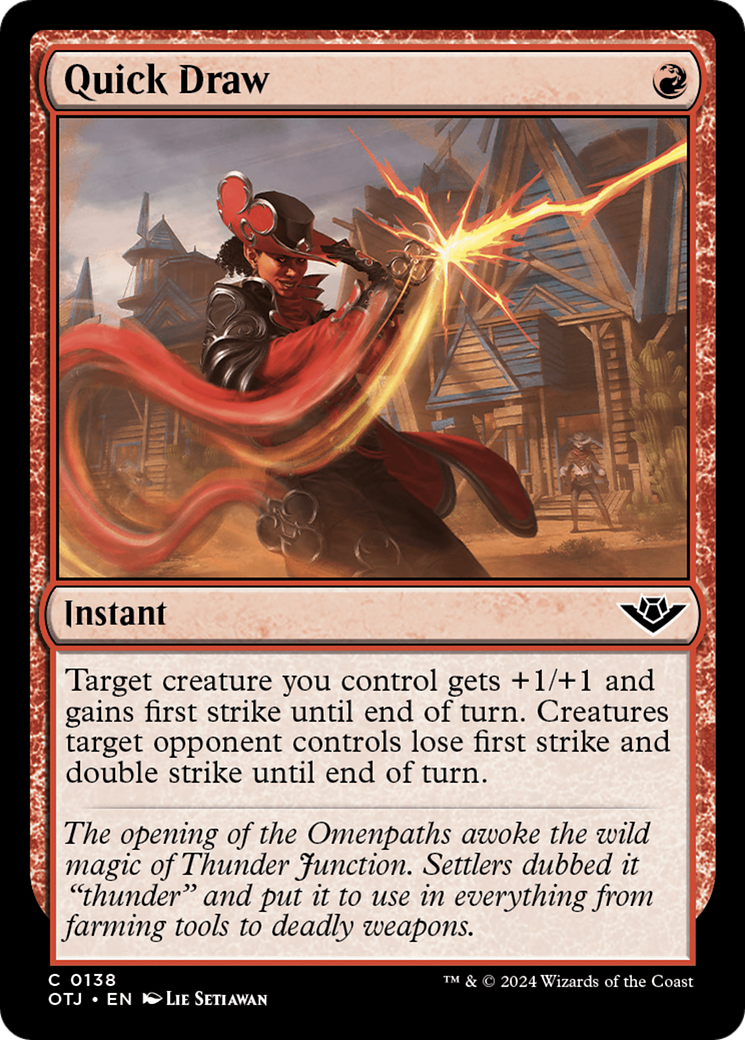 Quick Draw - Common Instant card from Outlaws of Thunder Junction