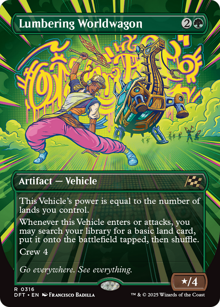 Lumbering Worldwagon - Rare Artifact — Vehicle card from Aetherdrift