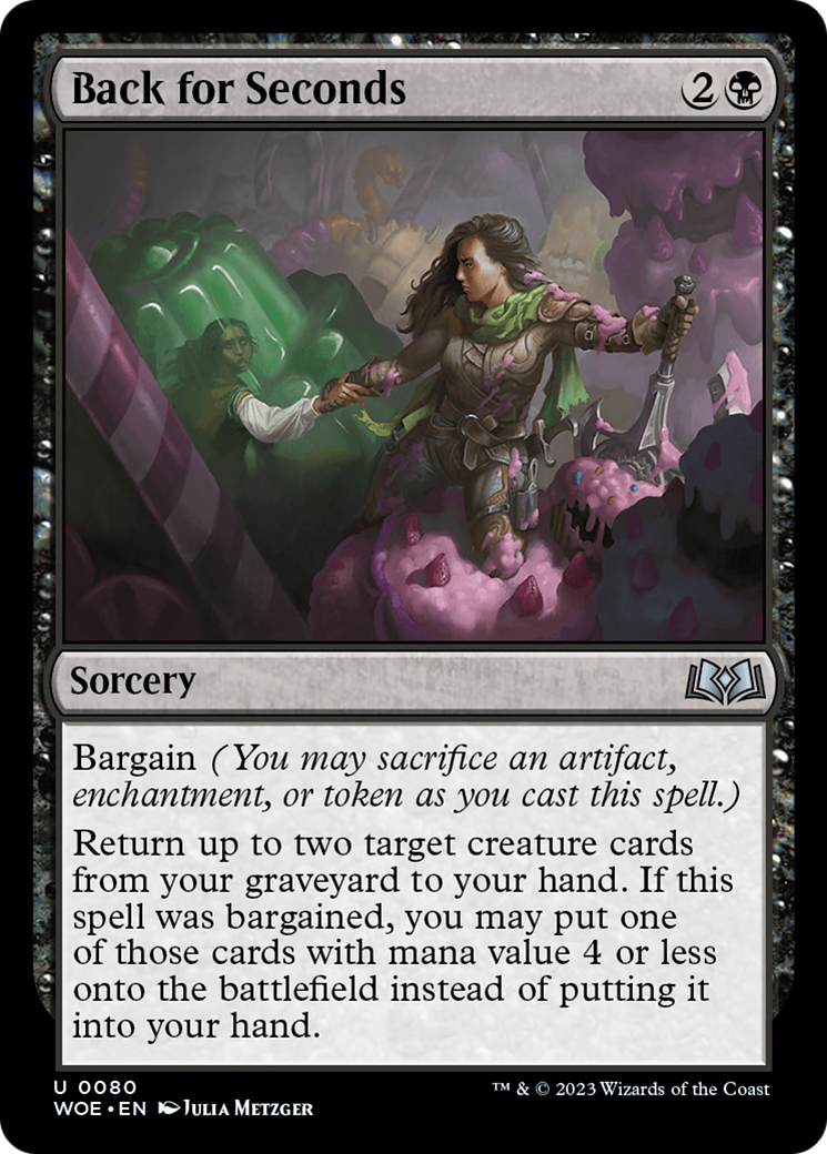 Back for Seconds - Uncommon Sorcery card from Wilds of Eldraine