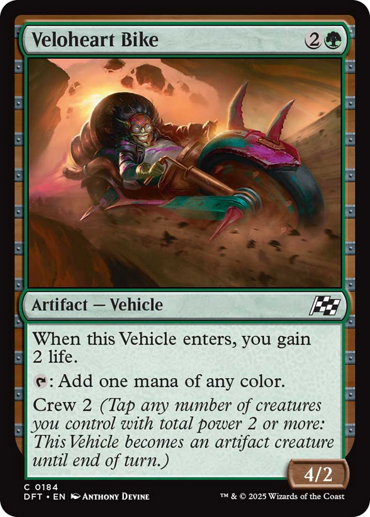Veloheart Bike - Common Artifact — Vehicle card from Aetherdrift