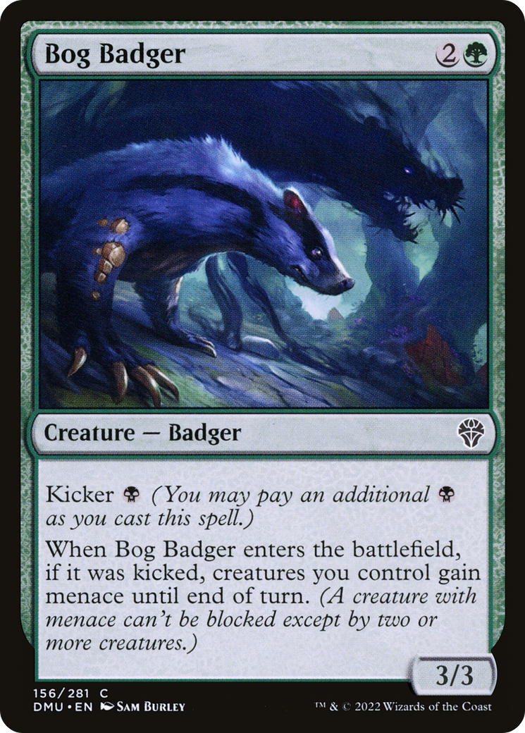 Bog Badger - Common Creature — Badger card from Dominaria United