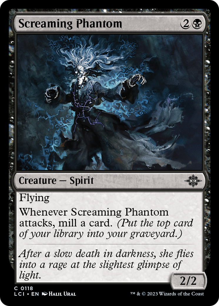 Screaming Phantom - Common Creature — Spirit card from The Lost Caverns of Ixalan