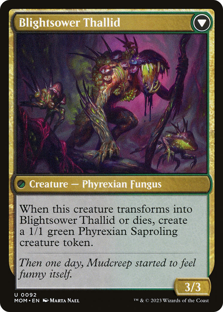 Back face of Blightreaper Thallid // Blightsower Thallid - Creature — Phyrexian Fungus card