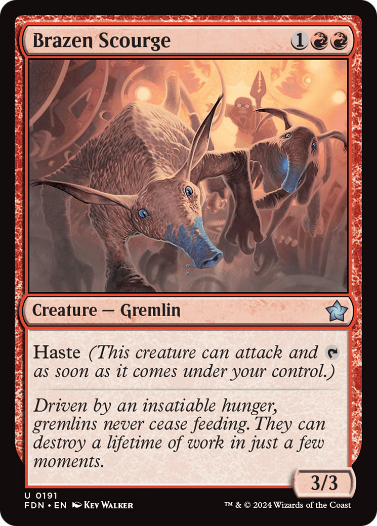 Brazen Scourge - Uncommon Creature — Gremlin card from Foundations