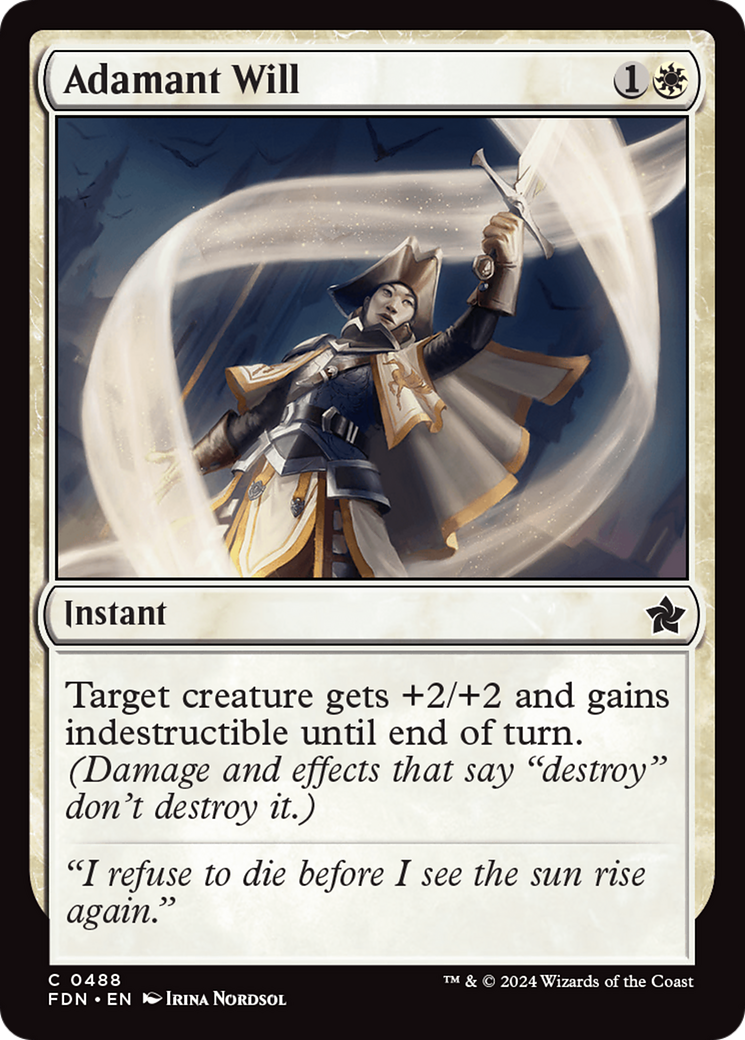Adamant Will - Common Instant card from Foundations