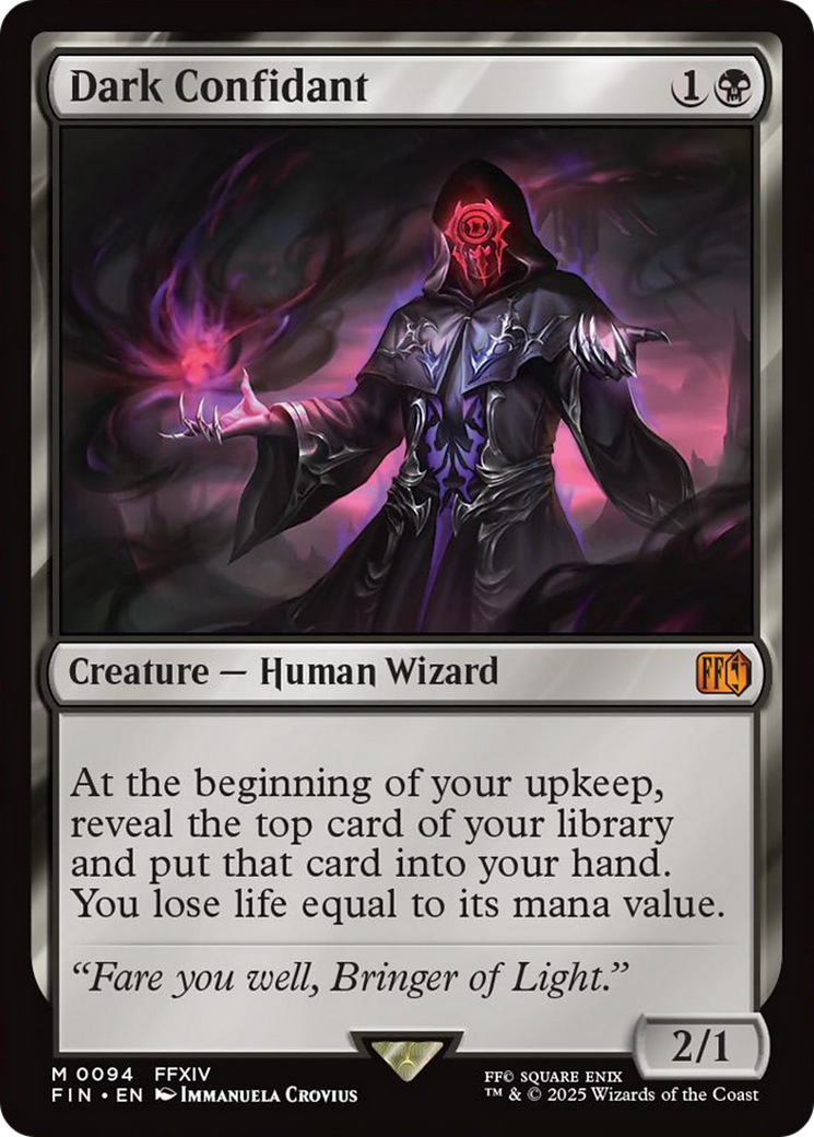 Dark Confidant - Mythic Creature — Human Wizard card from Final Fantasy