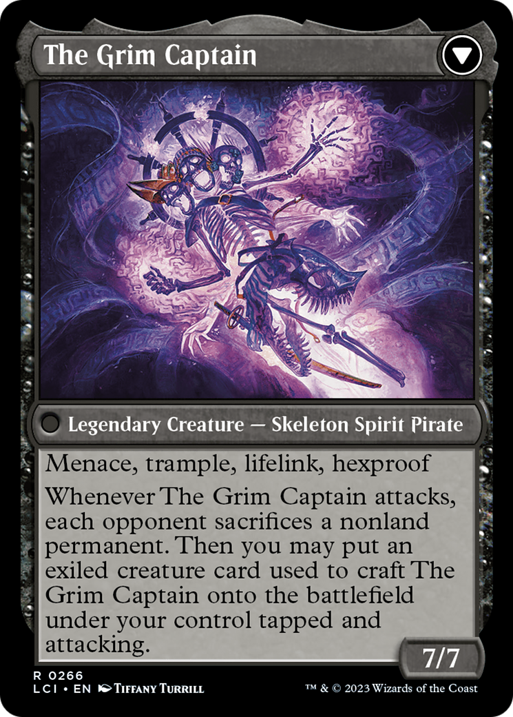 Back face of Throne of the Grim Captain // The Grim Captain - Legendary Artifact card
