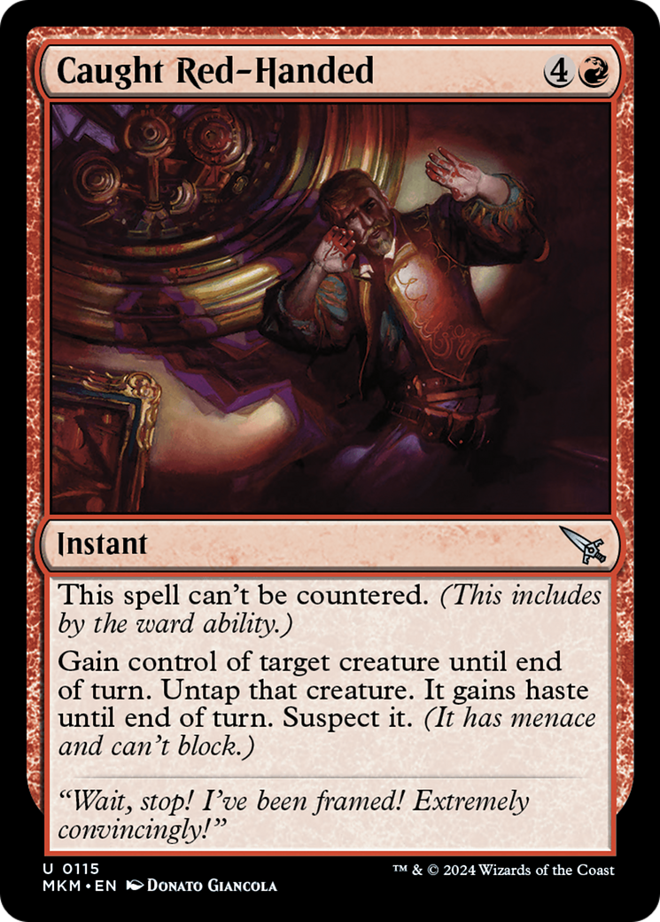 Caught Red-Handed - Uncommon Instant card from Murders at Karlov Manor