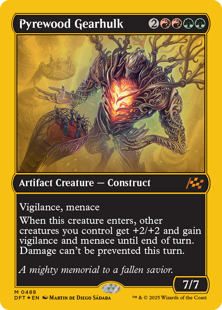 Pyrewood Gearhulk - Mythic Artifact Creature — Construct card from Aetherdrift
