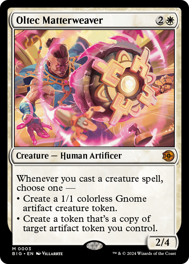 Oltec Matterweaver - Mythic Creature — Human Artificer card from The Big Score