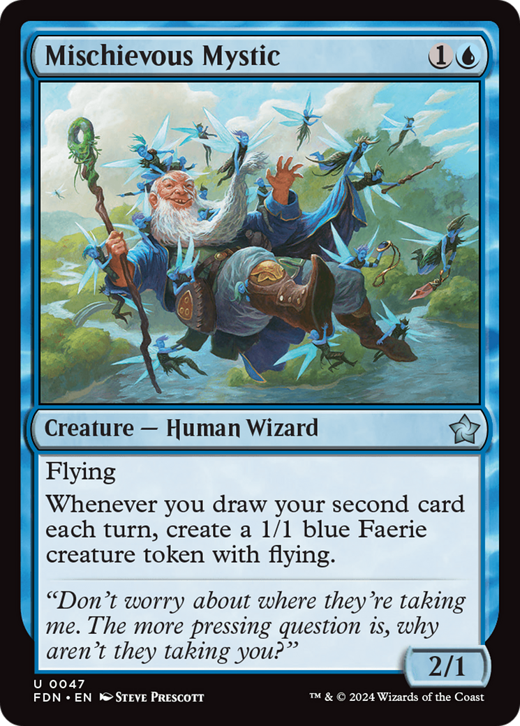 Mischievous Mystic - Uncommon Creature — Human Wizard card from Foundations