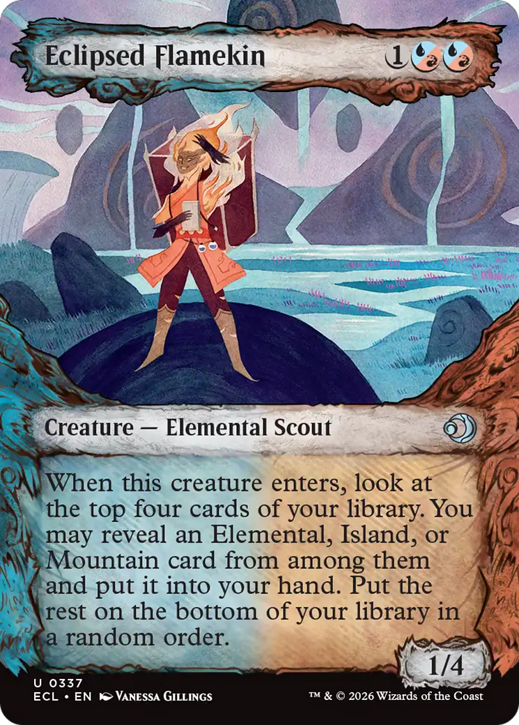 Eclipsed Flamekin - Uncommon Creature — Elemental Scout card from Lorwyn Eclipsed