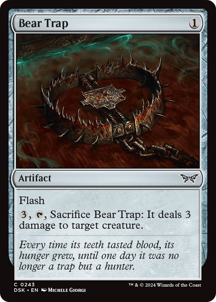 Bear Trap - Common Artifact card from Duskmourn: House of Horror