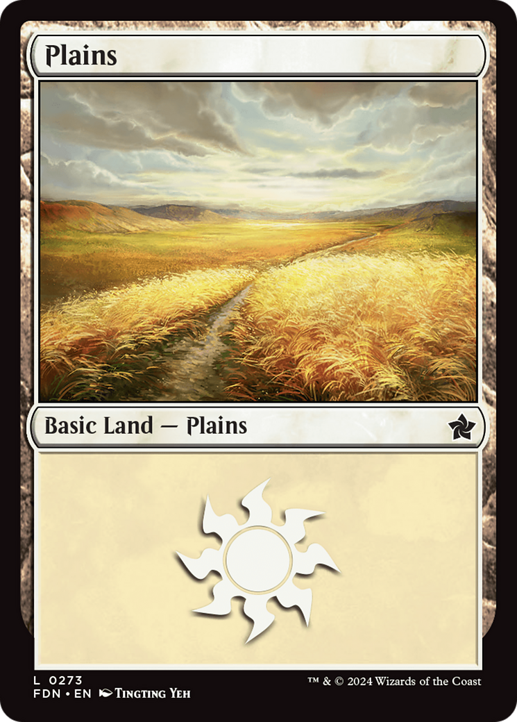 Plains - Common Basic Land — Plains card from Foundations