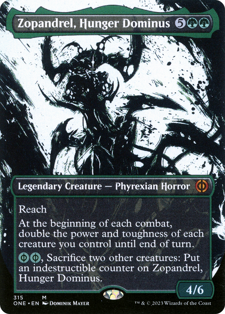 Zopandrel, Hunger Dominus - Mythic Legendary Creature — Phyrexian Horror card from Phyrexia: All Will Be One
