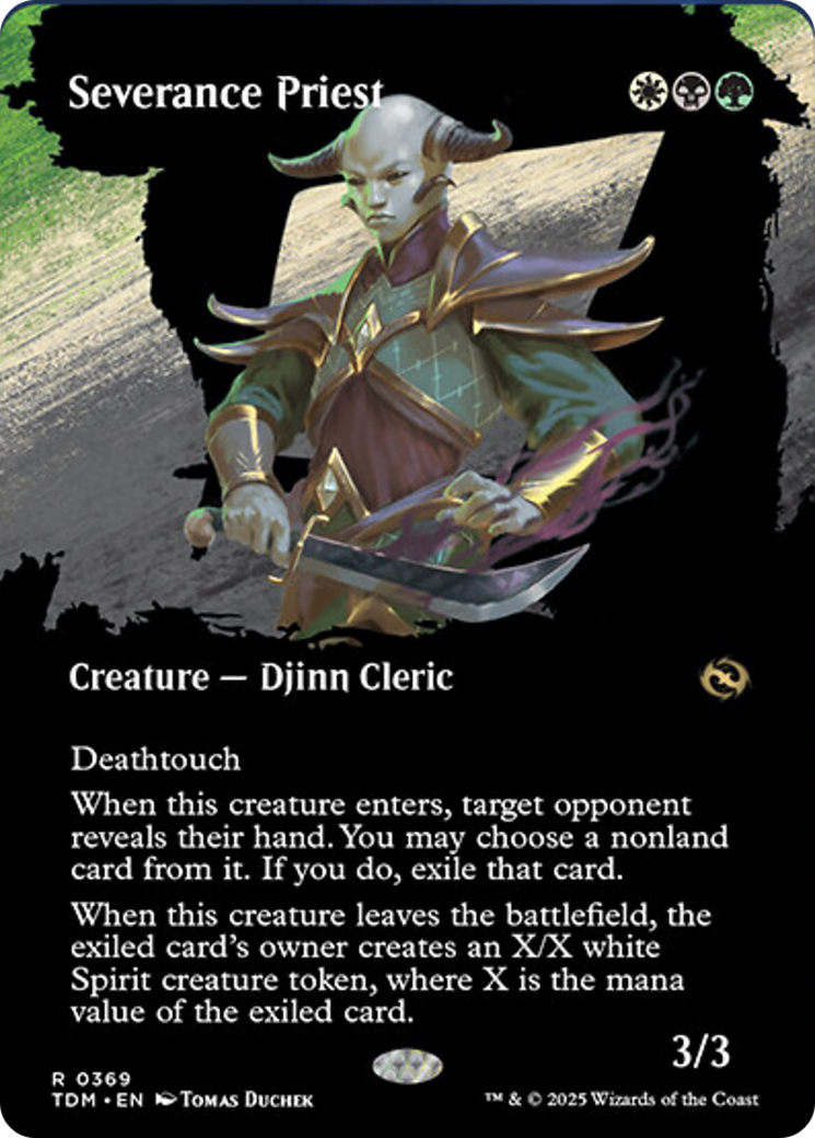 Severance Priest - Rare Creature — Djinn Cleric card from Tarkir: Dragonstorm