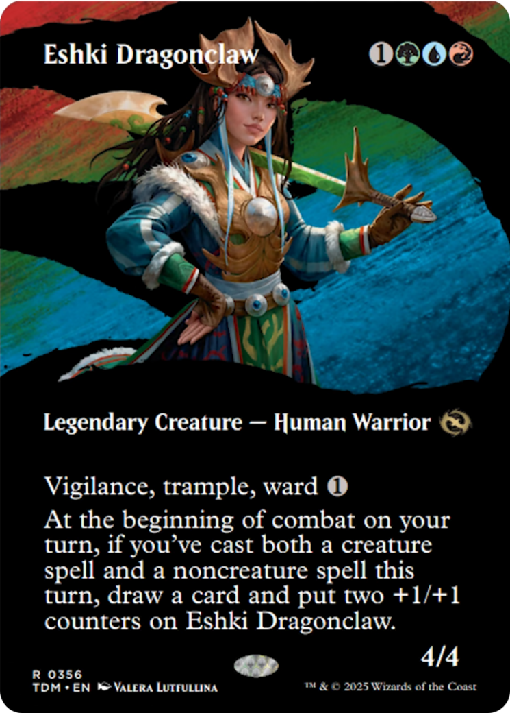 Eshki Dragonclaw - Rare Legendary Creature — Human Warrior card from Tarkir: Dragonstorm
