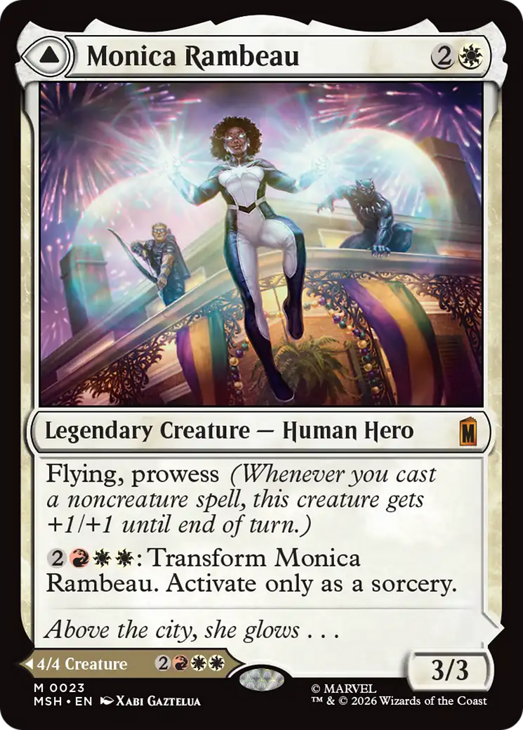 Monica Rambeau // Photon, Living Light - Mythic Legendary Creature — Human Hero card from Marvel Super Heroes