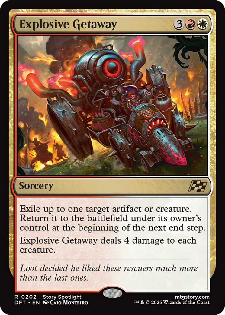 Explosive Getaway - Rare Sorcery card from Aetherdrift