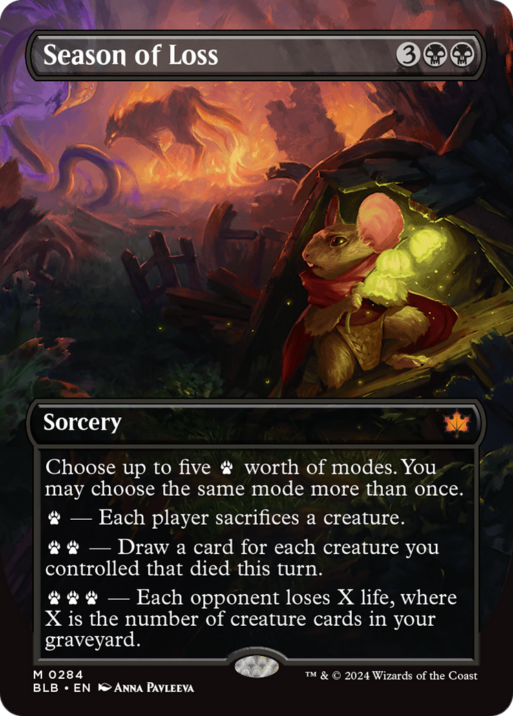 Season of Loss - Mythic Sorcery card from Bloomburrow