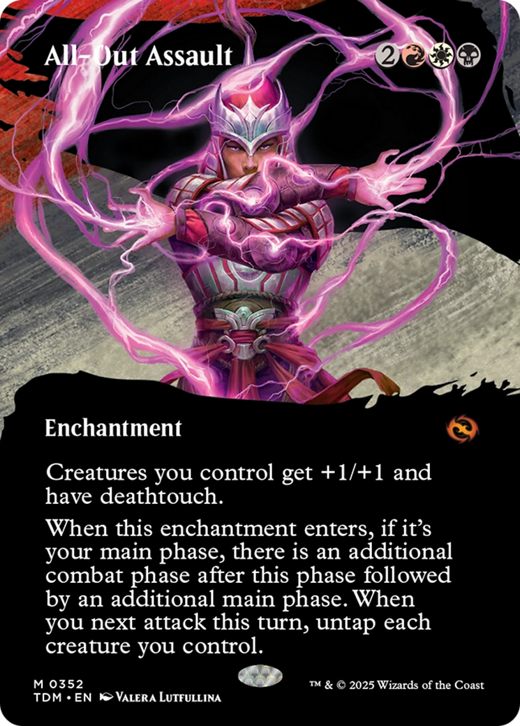 All-Out Assault - Mythic Enchantment card from Tarkir: Dragonstorm