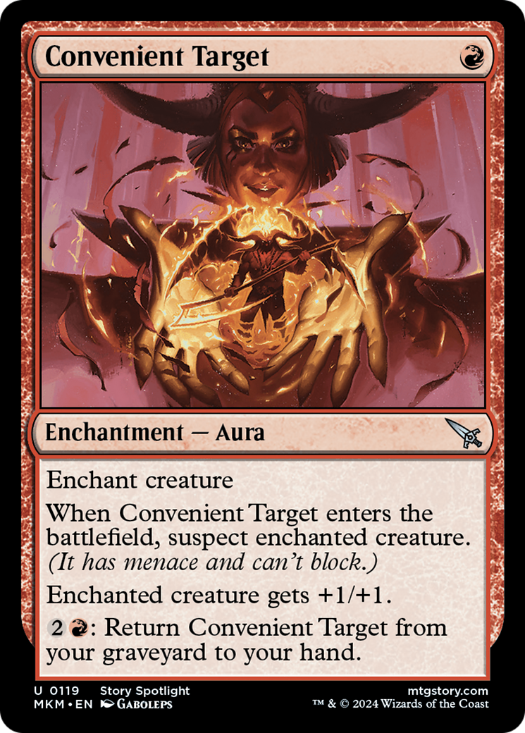 Convenient Target - Uncommon Enchantment — Aura card from Murders at Karlov Manor