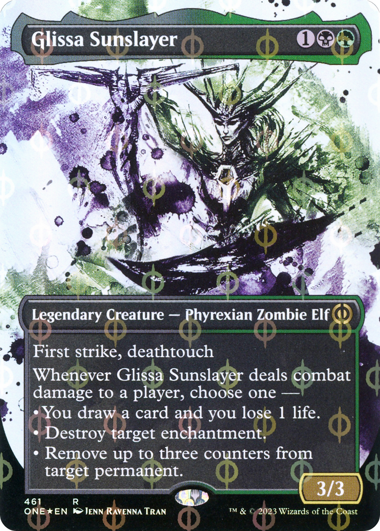 Glissa Sunslayer - Rare Legendary Creature — Phyrexian Zombie Elf card from Phyrexia: All Will Be One