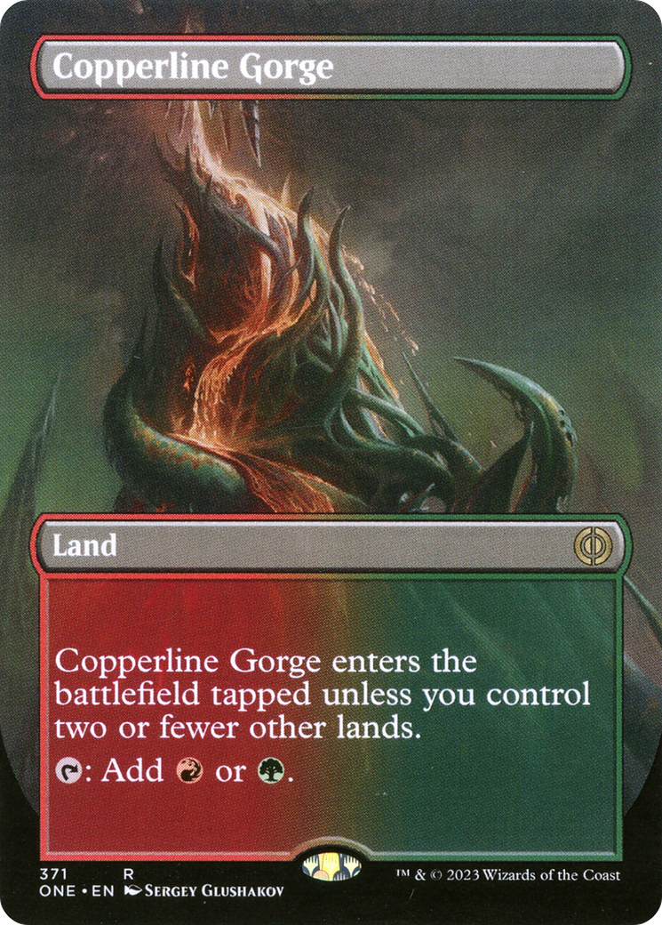 Copperline Gorge - Rare Land card from Phyrexia: All Will Be One