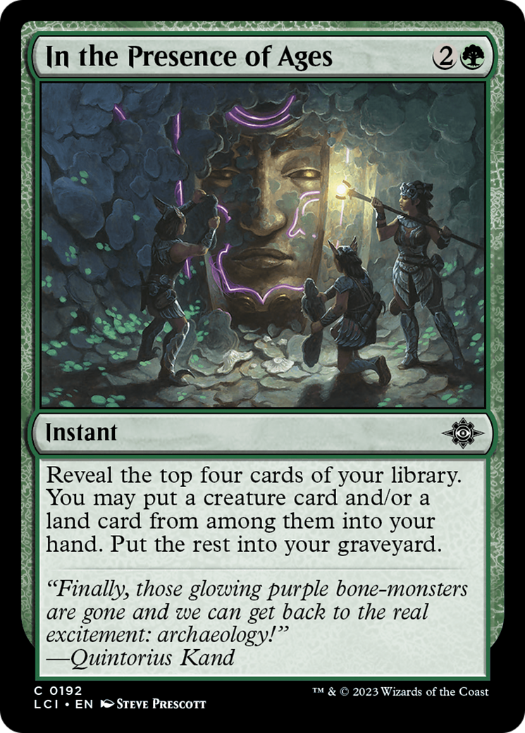 In the Presence of Ages - Common Instant card from The Lost Caverns of Ixalan