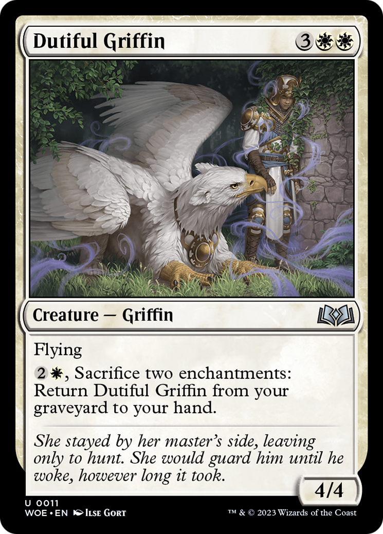 Dutiful Griffin - Uncommon Creature — Griffin card from Wilds of Eldraine