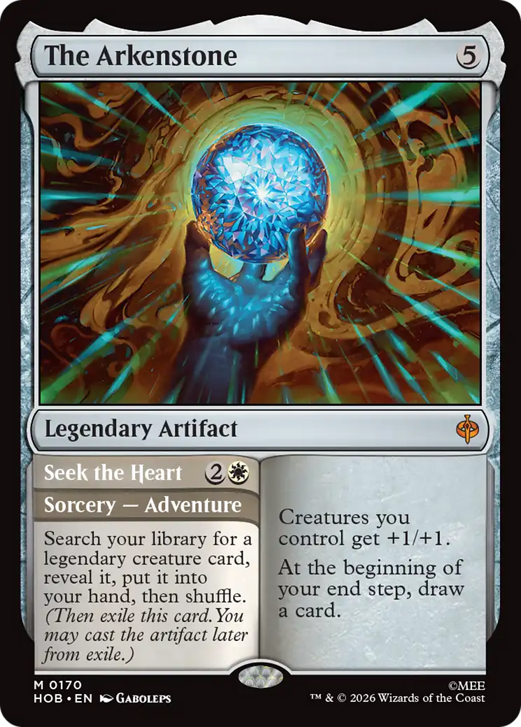 The Arkenstone // Seek the Heart - Mythic Legendary Artifact card from The Hobbit